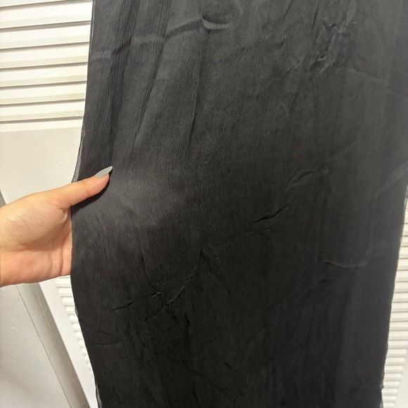 Amsale Black Silk Full Length Formal Sleeveless Halter Dress Women’s Size 6 - Picture 3 of 8